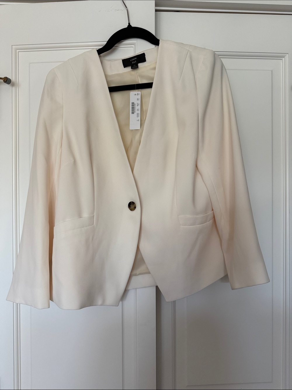 NWT J. Crew Cream Single-Button Blazer